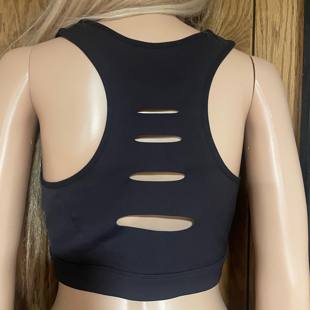Black Cutout Racerback Top - Picture 5 of 11